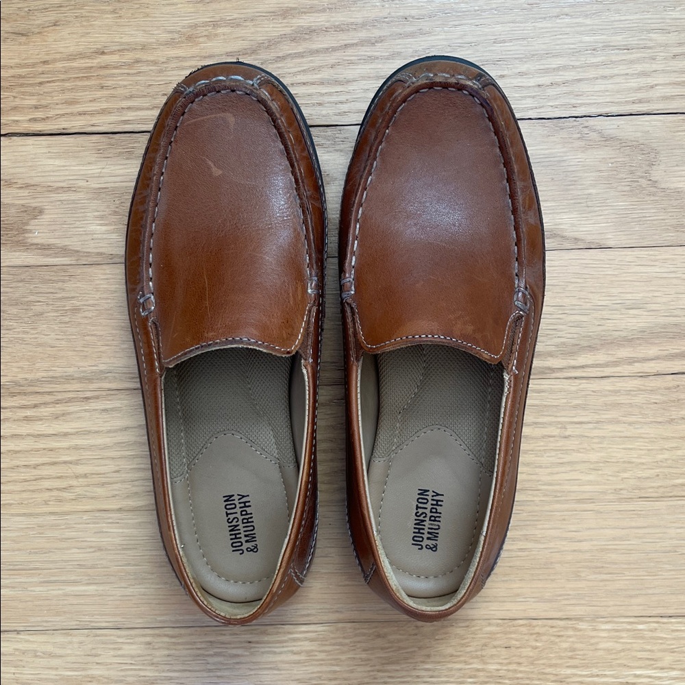 Kids Johnston & Murphy Leather Venetian Slip-On Loafers